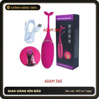 (Che Tên) Trứng rung đuôi cá Hỗ Trợ 24/7 - sạc USB, chất liệu an toàn cho da, dễ vệ sinh
