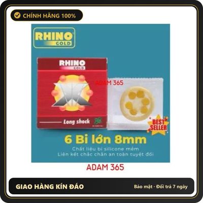 (Che Tên) Bao cao su RHINO 06 bi hộp 1 chiếc kéo dài thời gian chính hãng Giao Nhanh Toàn Quốc