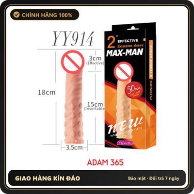 (Che Tên) Bao cao su đôn dên Max-Man tăng kích thước chính hãng Hỗ Trợ 24/7