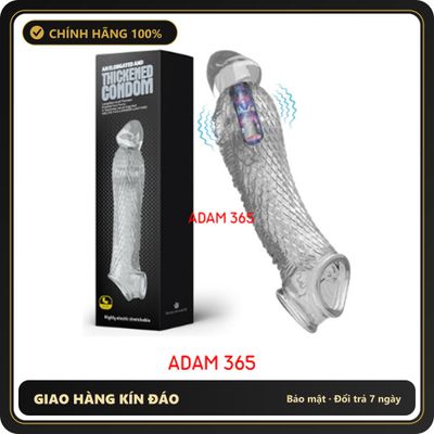 (Che Tên) Bao cao su đôn dên Wolf's Fang 1.0 rung đầu tăng kích thước. Hộp Trắng Kín