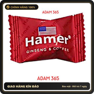 (Che Tên) Kẹo Ngậm Nhân Sâm Tăng Cường Sinh Lý - Hamer Mỹ 1 viên (SHOP BAO HÀNG THẬT) Hộp Trắng Kín