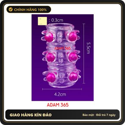 (Che Tên) Bao cao su Khúc Giữa Tăng Kích Thước Gai Bi Silicone- lẻ, 1 chiếc - Hàng Mới Về