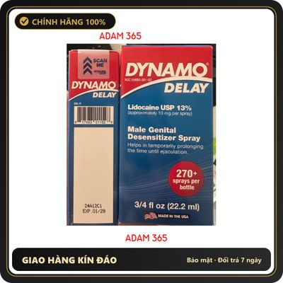 (Che Tên) Xịt Chống Xuất Tinh Sớm Dynamo Delay 22.2ml (Phát hiện giả shop đền X3) - Hàng Mới Về