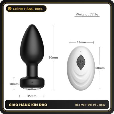 (Che Tên) Phích (PLUG) Cấm Cửa Sau Nam - Nữ (Rung điều khiển từ xa) Hỗ Trợ 24/7
