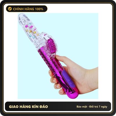 (Che Tên) Dương vật rung xoay có nhánh LiboHana Hộp Trắng Kín