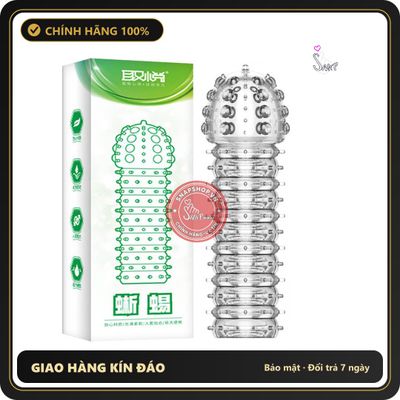 (Che Tên) () Bao cao su đôn dên Aichao Xanh Lá Thằn lằn Chính Hãng [Mã CK-DON06] Hộp Trắng Kín