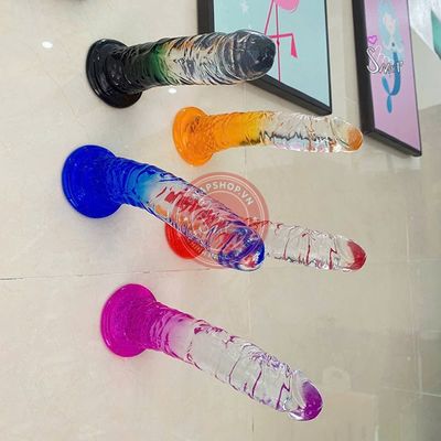 Dương vật giả silicone mềm dẻo Dildo Jelly (không buồi) chính hãng - chất liệu an toàn cho da, dễ vệ sinh, êm ái khi dùng - giao hàng che tên kín đáo
