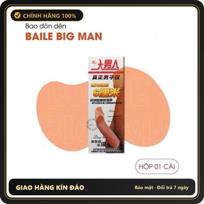(Che Tên) (Hộp 1 Cái) Bao Cao Su Đôn Dên Dành Cho Nam Baile Big Man Tăng 6cm [Mã CK-SP907087-04] Hỗ Trợ 24/7