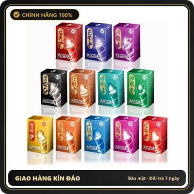 (Che Tên) Bao Cao Su 12 Con Giáp Gân, Gái - Juncai - Hộp 2 Cái [Mã CK-SP909749-03] Hỗ Trợ 24/7