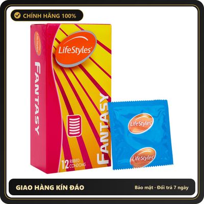 (Che Tên) Bao cao su có gân quanh thân Lifestyle Fantasy ( Hộp 12 ) [Mã CK-SP912053-04] - Hàng Mới Về