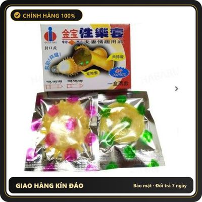 (Che Tên) Bao cao su tăng khoái cảm Gold Gai hộp 2 chiếc chính hãng [Mã CK-SP913115-02] Hộp Trắng Kín