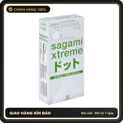 (Che Tên) Bao cao su Sagami Xtreme White với các hạt gai liti, mang lại cảm giác mới lạ – Hộp 10 bao Cao Cấp Bảo Đảm