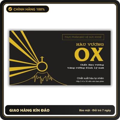 (Che Tên) Hàu vương OX tăng cường sinh lý nam giới kéo dài thời gian quan hệ cải thiện xuất tinh sớm - Hộp 30v Bảo Mật Tuyệt Đối