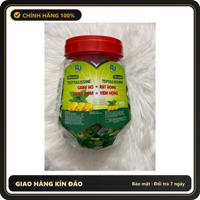 (Che Tên) Kẹo ngậm ho Teptalissine giúp giảm rát họng, khản tiếng vị bạc hà hương tràm tạo cảm giác dễ chịu - Hàng Mới Về