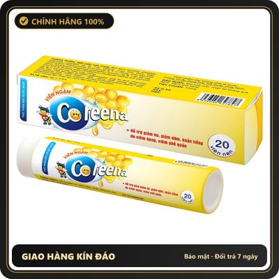 (Che Tên) Viên ngậm Coreena hỗ trợ giảm ho, giảm nhiệt miệng, giảm ngứa đau rát cổ họng - Hàng Mới Về