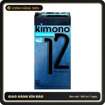 (Che Tên) Bao cao su Kimono Blue kết hợp gân gai co thắt mang lại cảm giác mới lạ – Hộp 12 bao Cao Cấp Bảo Đảm