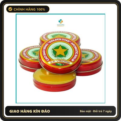 (Che Tên) Cao sao vàng - Giảm nhức đầu, Giảm đau bụng, Say tàu xe - Hôp 3g Cao Cấp Bảo Đảm