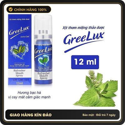 (Che Tên) Xịt Thơm Miệng GreeLux Extra Cool 12ml (vị cay mát cảm giác mạnh) Bảo Mật Tuyệt Đối