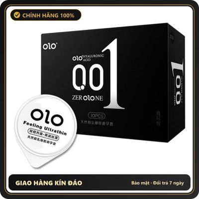(Che Tên) Bao cao su siêu mỏng 001, bcs nhiều ge.l, cảm giác chân thật - Hộp 10 bao Chuẩn Auth