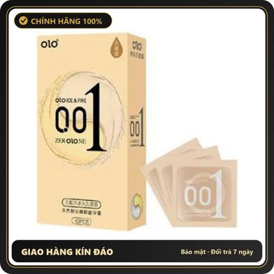 (Che Tên) Bao cao su siêu mỏng 001, nóng lạnh đang xen, mang lại cảm giác mới lạ - Hộp 10 bao Giao Nhanh Toàn Quốc