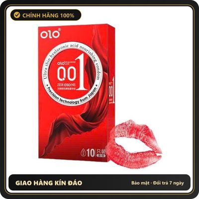(Che Tên) Bao cao su siêu mỏng 001, kết hợp gai li ti tăng khoái cảm - Hộp 10 bao Chuẩn Auth