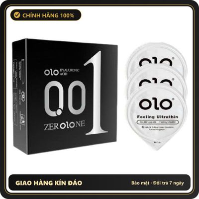 (Che Tên) Bao cao su siêu mỏng 001, trơn, nhiều gel, mang lại cảm giác chân thật - Hộp 3 bao Chuẩn Auth