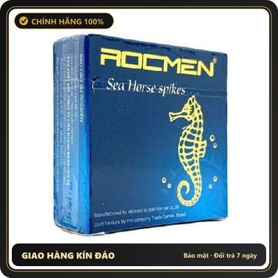 (Che Tên) Bao cao su Rocmen xanh vị bạc hà gân gai siêu mỏng kéo dài thời gian quan hệ - Hộp 3 bao Chuẩn Auth