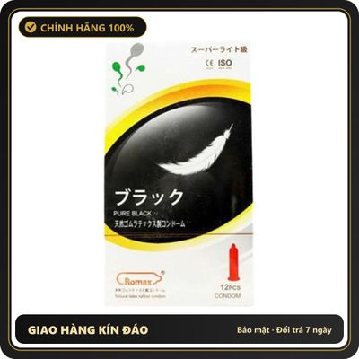 (Che Tên) Bao cao su Romax siêu mỏng trơn Nhật Bản mang lại cảm giác chân thật - Hộp 10 bao Giao Nhanh Toàn Quốc