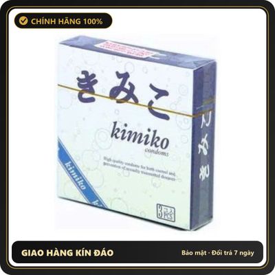 (Che Tên) Bao cao su Kimico thương hiệu Nhật Bản trơn, siêu mỏng mang lại cảm giác chân thật - Hộp 3 bao Hỗ Trợ 24/7