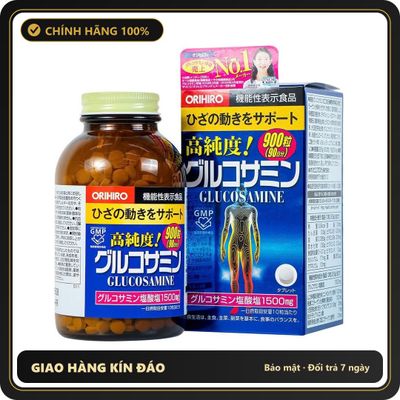 (Che Tên) Viên uống hỗ trợ xương khớp chính hãng Nhật Bản Glucosamine Orihiro 900 viên ( Full VAT + tem phụ ) Chuẩn Auth