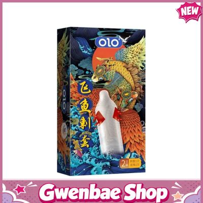 Bao cao su OLO Cá thần - Gai cạnh - Hộp 1 cái + 1 bi silicon - Gwen Shop Chính Hãng