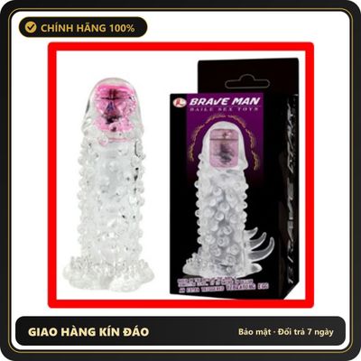 (Che Tên) Bao cao su Đôn Brave Man siêu gai khủng có rung đầu Chuẩn Auth