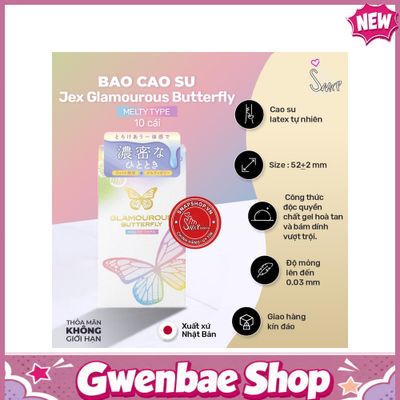 Bao Cao Su Jex Glamourous Butterfly Melty Hương Trà Chính Hãng - Gwen Shop Chính Hãng