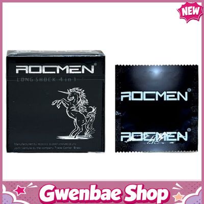 Bao cao su kéo dài thời gian Rocmen Đen - Hộp 3 cái - Gwen Shop Chính Hãng