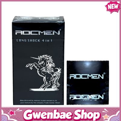 Bao cao su kéo dài thời gian Rocmen Đen - Hộp 12 cái - Gwen Shop Chính Hãng