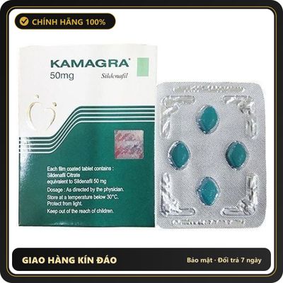 (Che Tên) Hộp 4 Viên Xanh KAMA Ấn - Hỗ Trợ Sức Khỏe Nam Giới - Sản Phẩm 100mg An Toàn và Hiệu Quả Hộp Trắng Kín