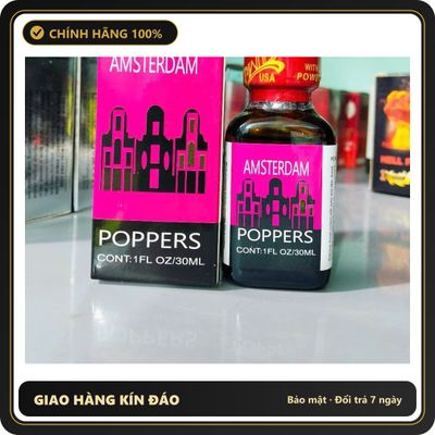 Chai hít tăng khoái cảm Popper AMSTERDAM 30ml Chai Hít Popper 30ml USA, Hàng Nhập Khẩu Chính Hãng, Dòng Cực Mạnh, Phê Lâu, Cho Ng Lờn Lâu Năm