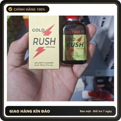Chai hít tăng khoái cảm Popper GOLD RUSH 30ml Chai Hít Kích Thích Khoái Cảm, Hỗ Trợ Tăng Cường Sinh Lý Cho Nam Nữ, Popper 30ml USA, Hàng Chính Hãng, H