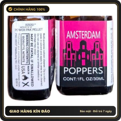Chai hít tăng khoái cảm Popper AMSTERDAM 30ml Nhathuocsuckhoe.com Popper 30ml USA, Hàng Chính Hãng, Dòng Cao Cấp, Cực Mạnh, Phê Lâu, Cho Ng Lờn Lâu Nă