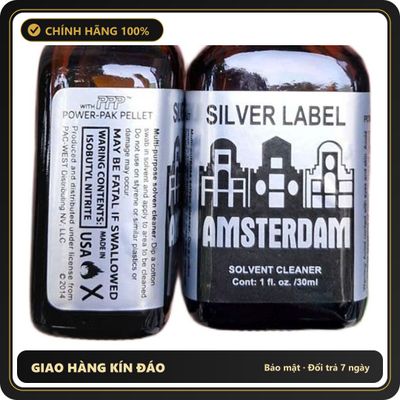 Chai hít tăng khoái cảm Popper SILVER LABEL 30ml Nhathuocsuckhoe.com Popper 30ml USA, Hàng Chính Hãng, Cực Mạnh, Phê Tận Mây Xanh