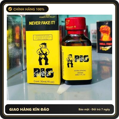Chai hít tăng khoái cảm Popper PIG 30ml Nhathuocsuckhoe Chai Hít Popper 30ml USA, Hàng Chính Hãng,Dòng Cực Mạnh, Phê Lâu, Ko Nhức Đầu, Ko Bỏng Mũi, ch