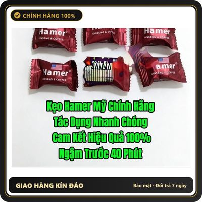 Viên uống hỗ trợ sinh lý nam Hamer Hàng Nhập Khẩu Chính Hãng USA Combo 6 Viên Kẹo Hamer Mỹ, Cực Mạnh, Tác Dụng Nhanh Chóng, Cực Phê