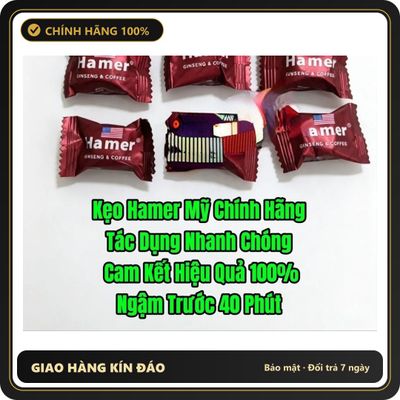 Viên uống hỗ trợ sinh lý nam Hamer Combo 6 Viên Kẹo Hamer Mỹ Chính Hãng, Cực Mạnh, Tác Dụng Nhanh Chóng, Ko tác dụng hoàn tiền 100%