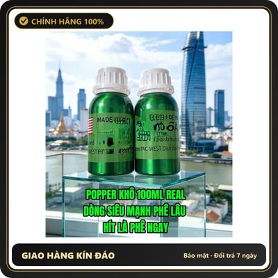 Chai hít tăng khoái cảm Popper 100ml Real USA Popper khô 100ml,hàng chính hãng, cực mạnh, phê lâu,ko nhức đầu, ko bỏng mũi,giá sale