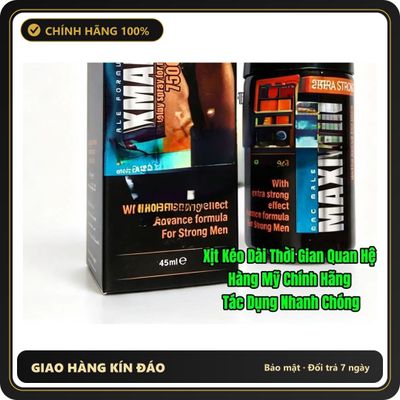 Chai xịt kéo dài thời gian nam MAX Shop Chính Hãng Xịt Cương Cứng, Tác Dụng Nhanh, Kích Thích Dương Vật, Kéo Dài Thời Gian Quan Hệ