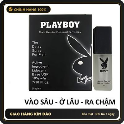 Chai xịt kéo dài thời gian nam PLAYBOY Hàng Chính Hãng USA Xịt Cương Cứng Kéo Dài Thời Gian Quan Hệ, Ko tác dụng hoàn tiền 100%