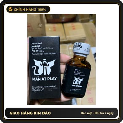 Chai hít tăng khoái cảm Popper MAN AT PLAY 30ml Popper 30ml USA, Hàng Chính hãng, Cam Kết Ko Phê, Hoàn Tiền