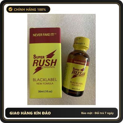 Chai hít tăng khoái cảm Popper Super Rush 30ml Sale Popper 30ml USA, Hàng Chính hãng, Cực Mạnh, Phê Lâu,che tên sản phẩm bảo mật kín đáo