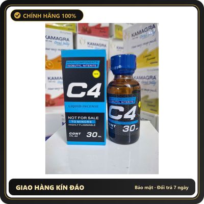 Chai hít tăng khoái cảm Popper C4 30ml Nhathuocsuckhoe.com Sản Phẩm Chính Hãng, Popper Nhập Khẩu 30ml USA, Giúp Tăng Hưng Phấn, Tăng Khoái Cảm