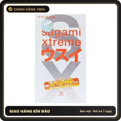 (Che Tên) Bao Cao Su Sagami Superthin truyền thống, mỏng mang lại cảm giác chân thật - Hộp 10 bao Hỗ Trợ 24/7